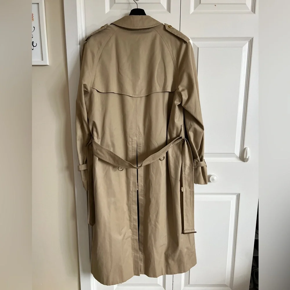 Vintage Burberry Long Kensington Heritage Trench Coat Wool Liner Men’s 42 Long - Picture 2 of 11